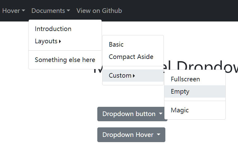 Bootstrap 5 Multiple Level Dropdown